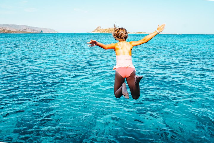 Sunset BBQ on the Water: A Crete Boat Escape 1 swiming01