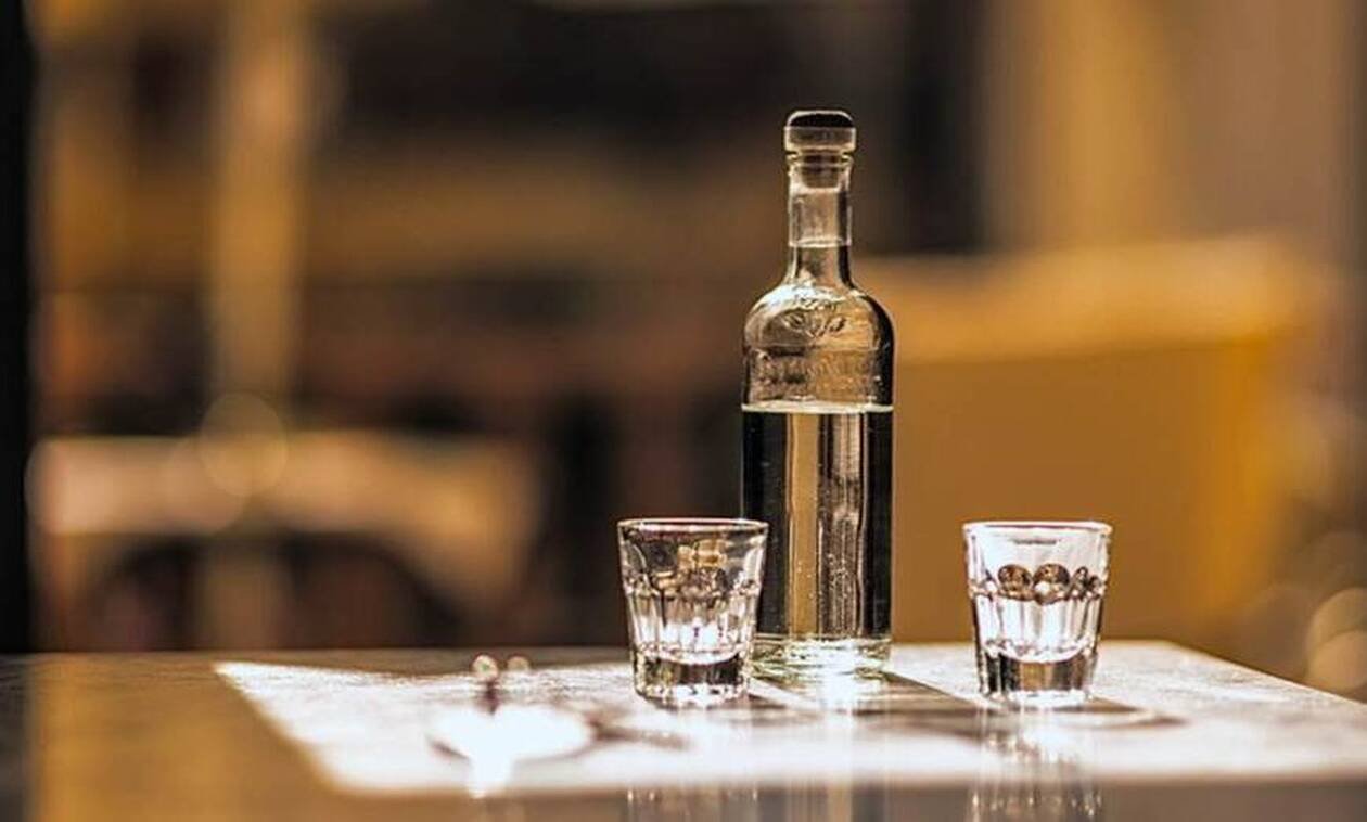 cretan vioma raki bottle